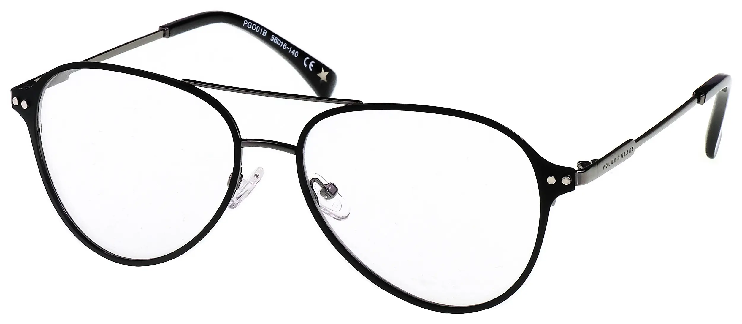 PG7034B 56-16-140 Férfi szemüvegkeret PG7034B Clip-on napszemüveg előtéttel - Image 1
